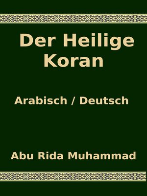 cover image of Der Heilige Koran